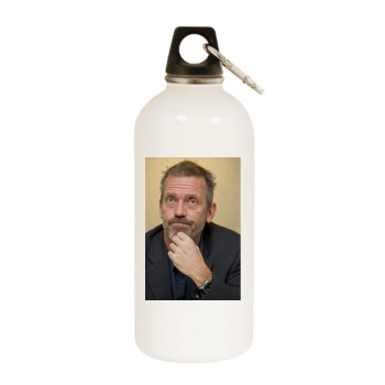 Hugh Laurie White Water Bottle With Carabiner