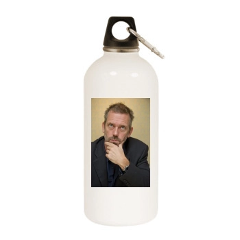 Hugh Laurie White Water Bottle With Carabiner