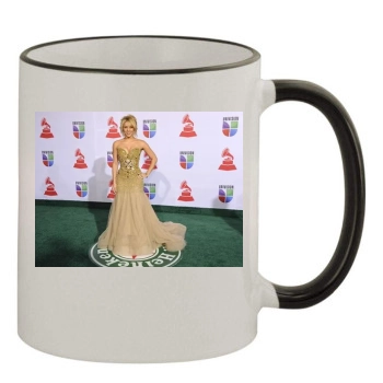 Shakira 11oz Colored Rim & Handle Mug