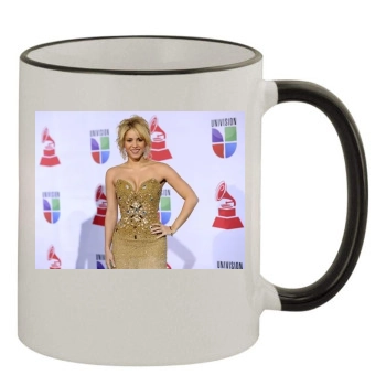 Shakira 11oz Colored Rim & Handle Mug