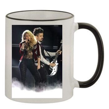 Shakira 11oz Colored Rim & Handle Mug