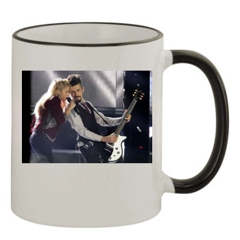 Shakira 11oz Colored Rim & Handle Mug