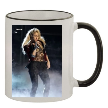 Shakira 11oz Colored Rim & Handle Mug