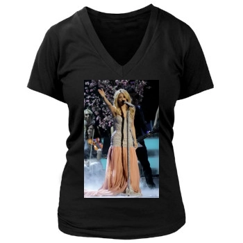 Shakira Women's Deep V-Neck TShirt