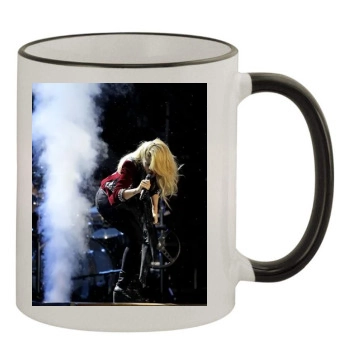 Shakira 11oz Colored Rim & Handle Mug