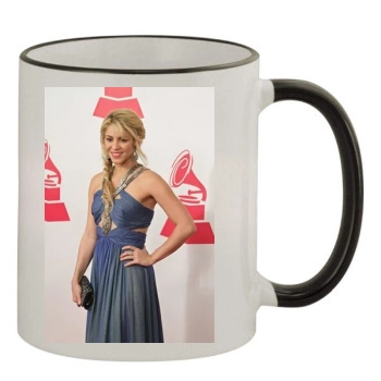 Shakira 11oz Colored Rim & Handle Mug