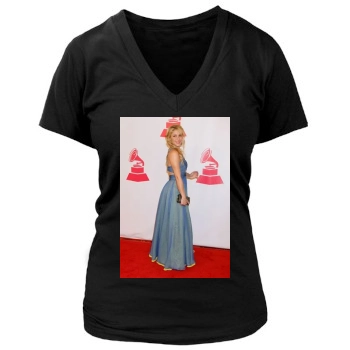 Shakira Women's Deep V-Neck TShirt