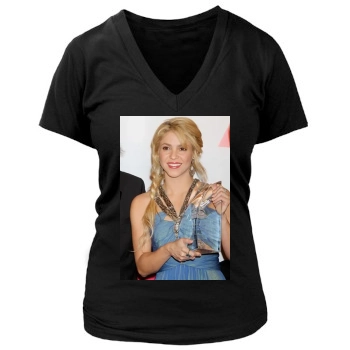 Shakira Women's Deep V-Neck TShirt