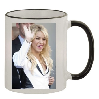 Shakira 11oz Colored Rim & Handle Mug