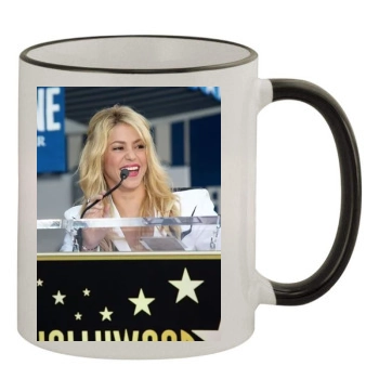 Shakira 11oz Colored Rim & Handle Mug