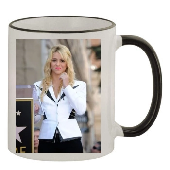 Shakira 11oz Colored Rim & Handle Mug