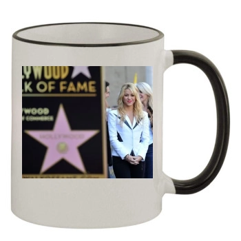 Shakira 11oz Colored Rim & Handle Mug