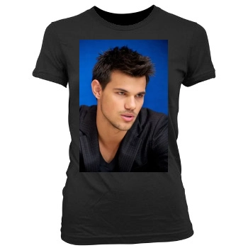 Taylor Lautner Women's Junior Cut Crewneck T-Shirt