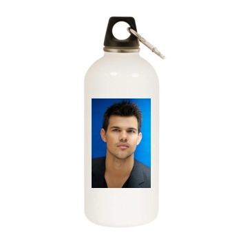 Taylor Lautner White Water Bottle With Carabiner