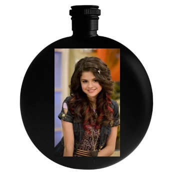 Selena Gomez Round Flask