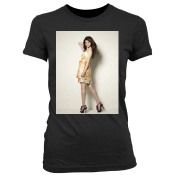 Selena Gomez Women's Junior Cut Crewneck T-Shirt