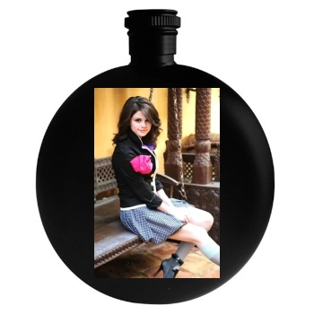 Selena Gomez Round Flask