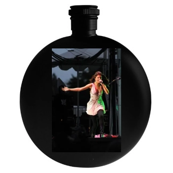 Selena Gomez Round Flask