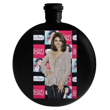 Selena Gomez Round Flask