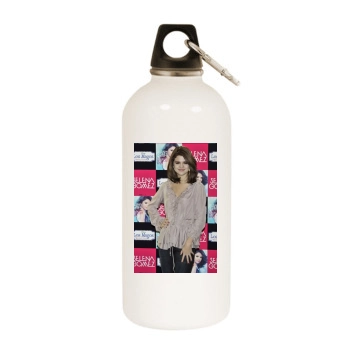 Selena Gomez White Water Bottle With Carabiner