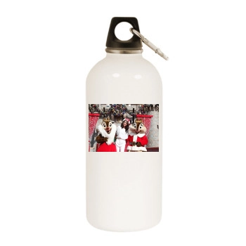 Selena Gomez White Water Bottle With Carabiner