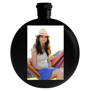 Selena Gomez Round Flask