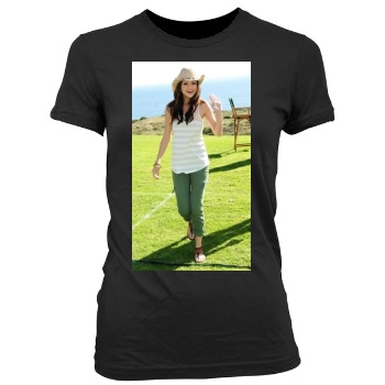 Selena Gomez Women's Junior Cut Crewneck T-Shirt