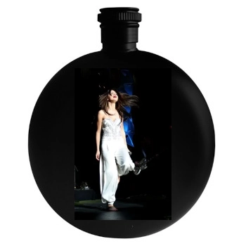 Selena Gomez Round Flask