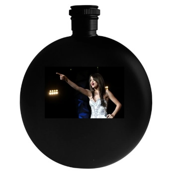 Selena Gomez Round Flask