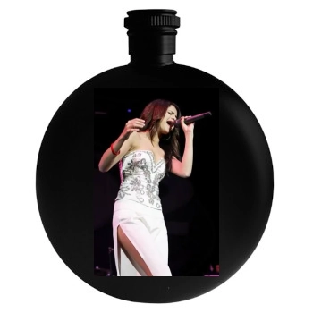 Selena Gomez Round Flask