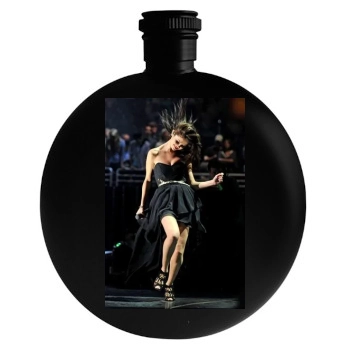 Selena Gomez Round Flask