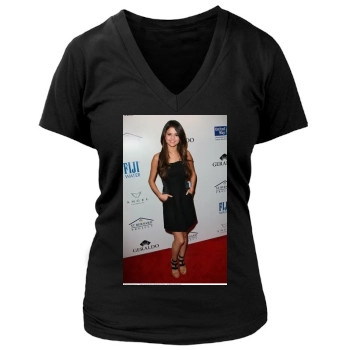 Selena Gomez Women's Deep V-Neck TShirt