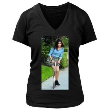 Selena Gomez Women's Deep V-Neck TShirt