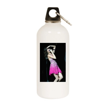 Selena Gomez White Water Bottle With Carabiner