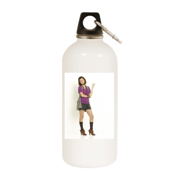 Selena Gomez White Water Bottle With Carabiner