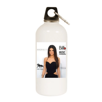 Selena Gomez White Water Bottle With Carabiner