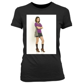 Selena Gomez Women's Junior Cut Crewneck T-Shirt