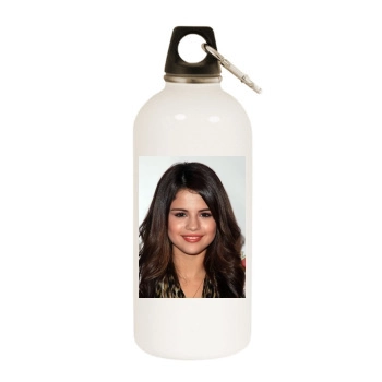 Selena Gomez White Water Bottle With Carabiner