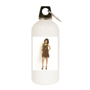 Selena Gomez White Water Bottle With Carabiner