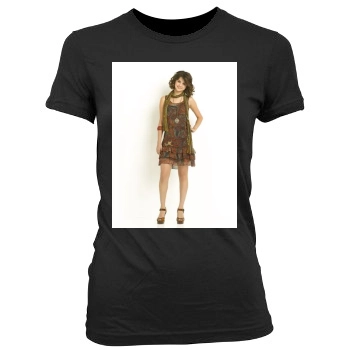 Selena Gomez Women's Junior Cut Crewneck T-Shirt