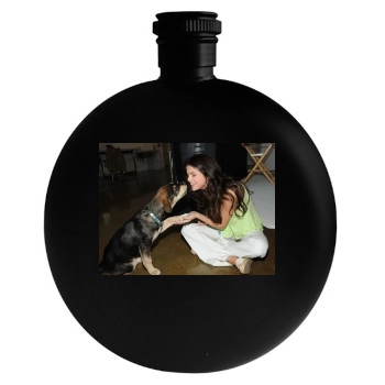 Selena Gomez Round Flask