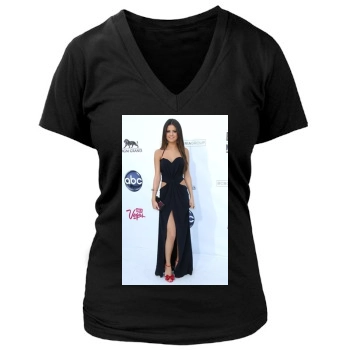 Selena Gomez Women's Deep V-Neck TShirt