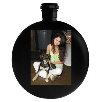 Selena Gomez Round Flask