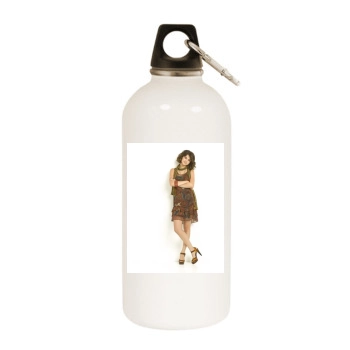 Selena Gomez White Water Bottle With Carabiner