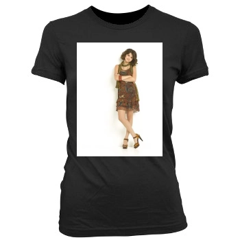 Selena Gomez Women's Junior Cut Crewneck T-Shirt