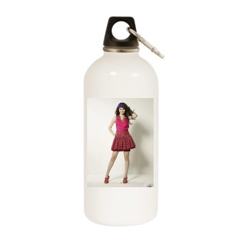 Selena Gomez White Water Bottle With Carabiner