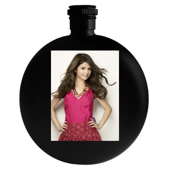 Selena Gomez Round Flask