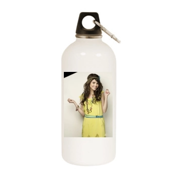 Selena Gomez White Water Bottle With Carabiner