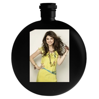 Selena Gomez Round Flask