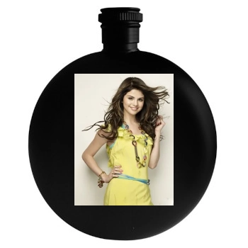 Selena Gomez Round Flask